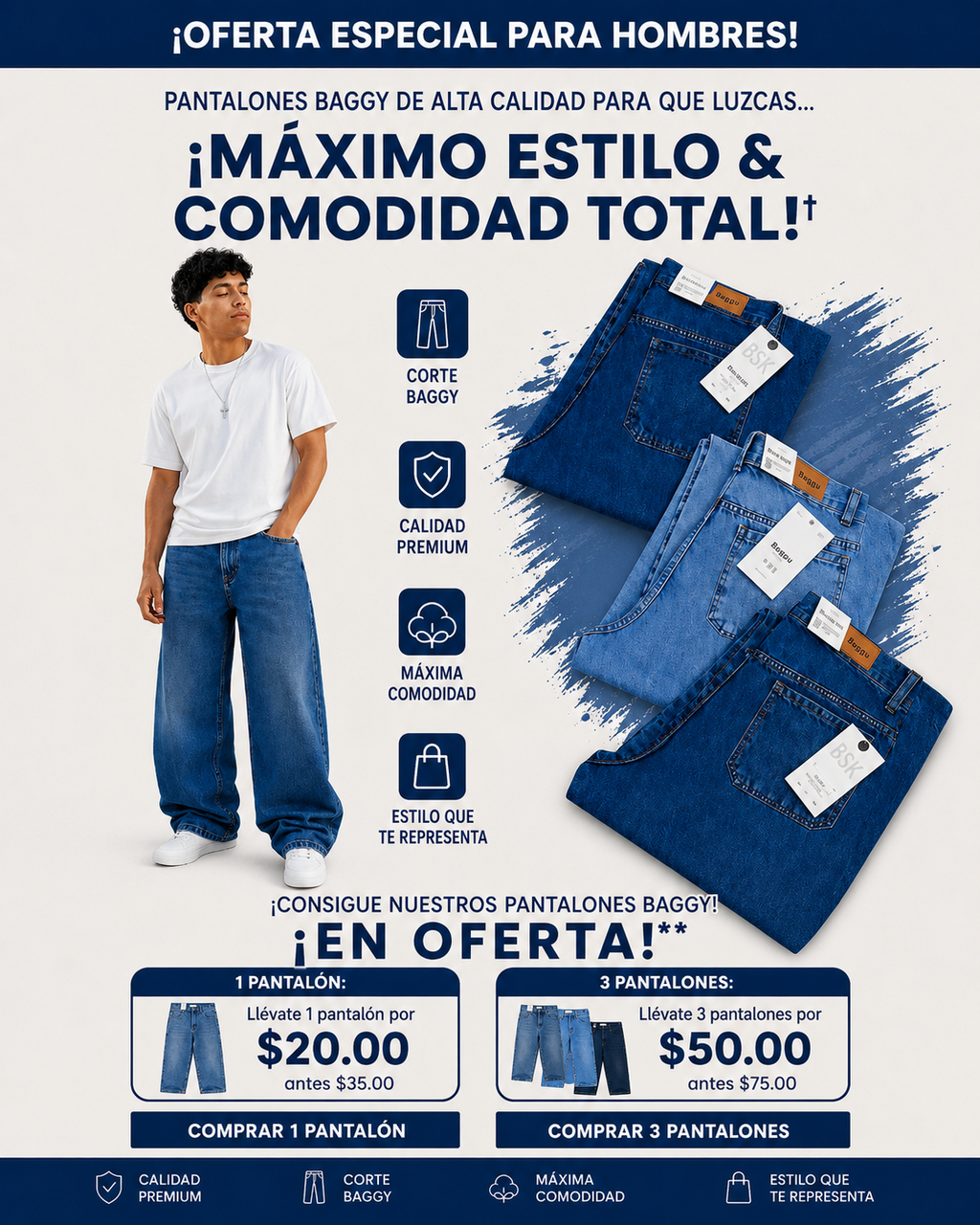 Pantalon Baggy Men